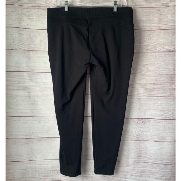Luxe Slims Black Ankle Leggings Collant Sans Pieds Faux Pockets Size L (14-16) - Picture 4 of 14